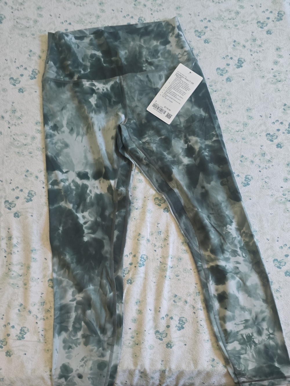 lululemon athletica Tie-Dye Gray Green High-Rise Leggings